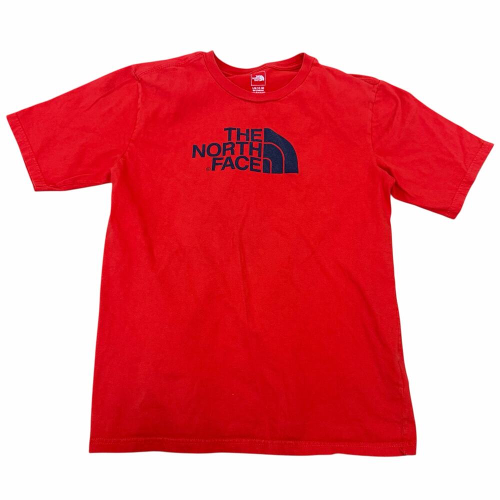 The North Face Red Short Sleeve T Shirt Sz L Kids 14-16